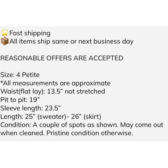 Vintage Mita Skirt Set Sweater Cardigan 4P Purple Knit Matching 2 Piece 80s Midi - Picture 2 of 10